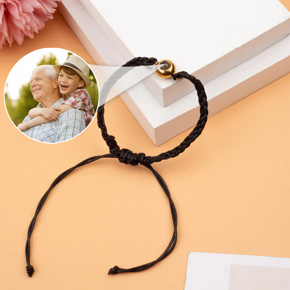 Love Grandpa - Gift for grandpa - Personalized Projection Bracelet