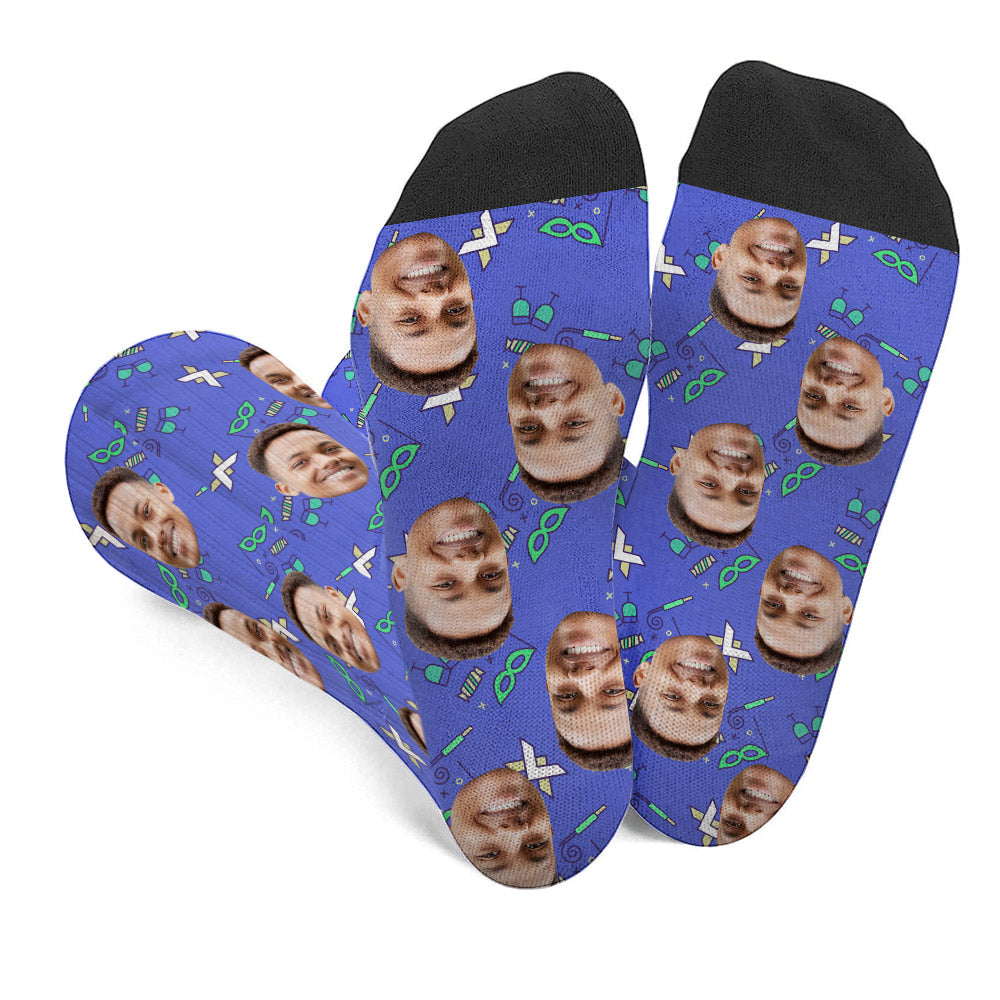 Chaussettes personnalisées pour fils - Motifs de fête personnalisés