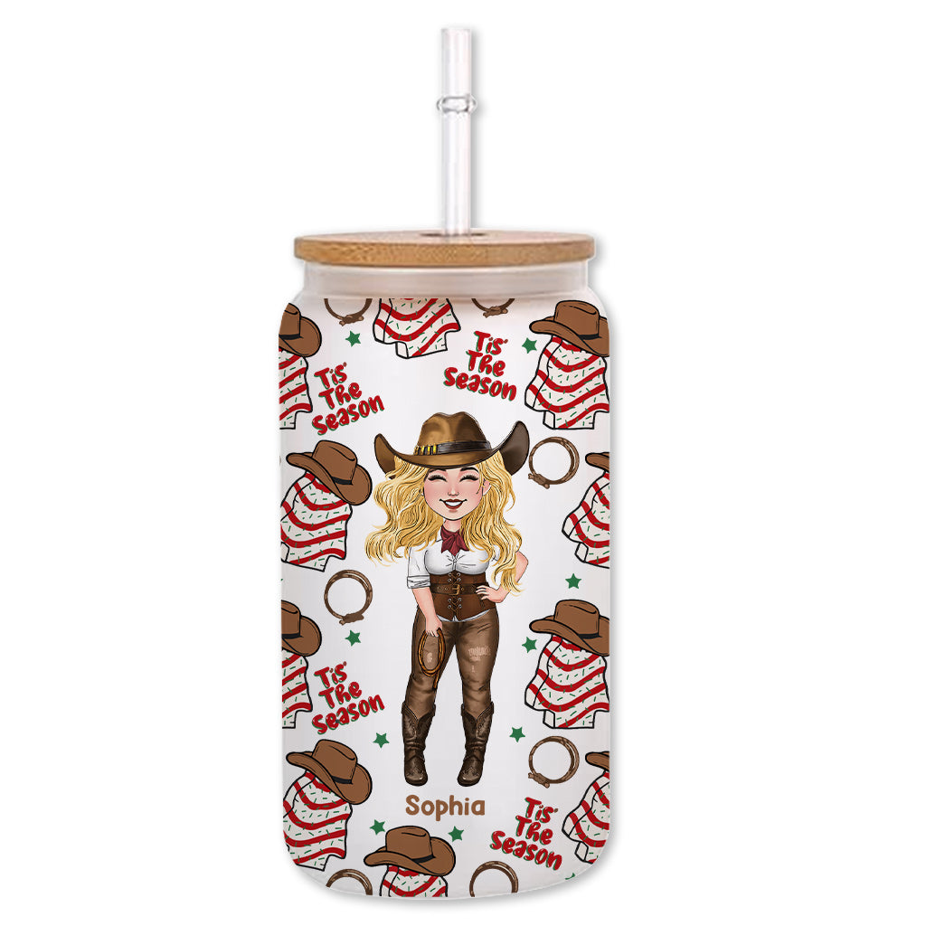 Tis The Season - Personalized Horse Can Glass