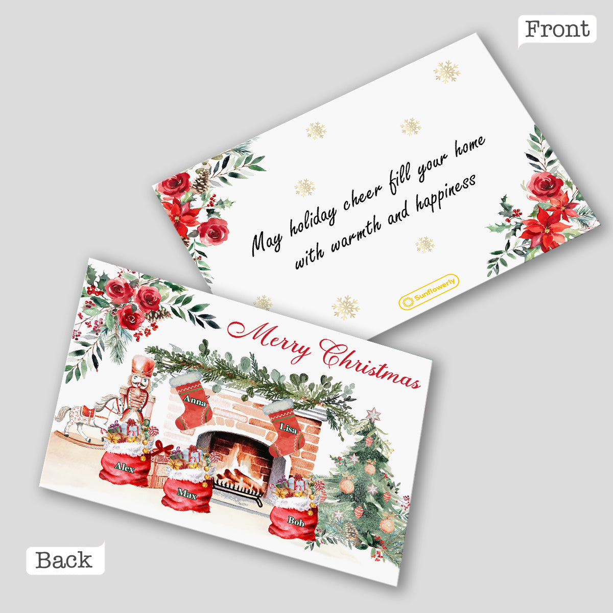 Merry Christmas - Personalized Family Greeting Card