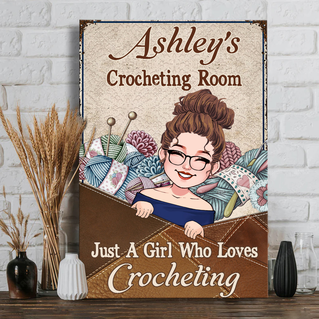 Mon atelier tricot - Toile et affiche de tricot personnalisées