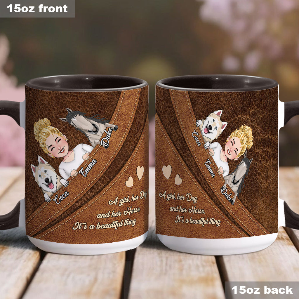 What A Beautiful Thing - Personalized Horse Accent Mug