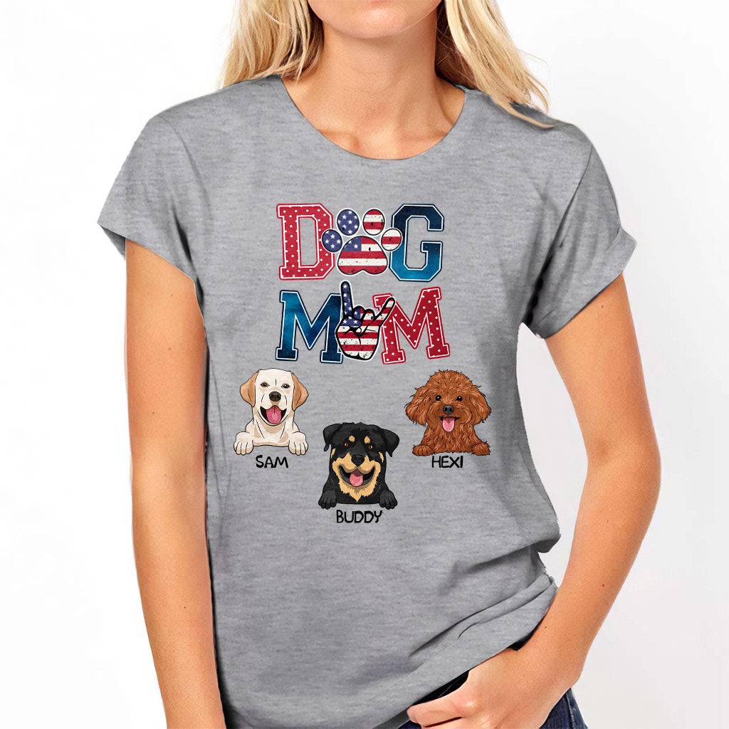 American Dog Mom - Personalized Dog T-shirt & Hoodie