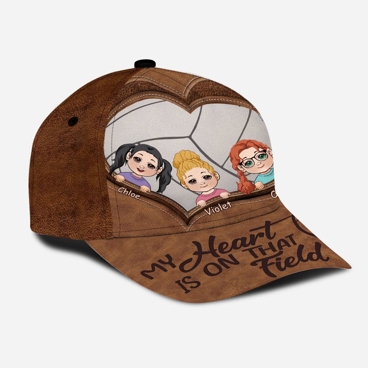 My Heart Is On That Field - Personalized Volleyball Classic Cap