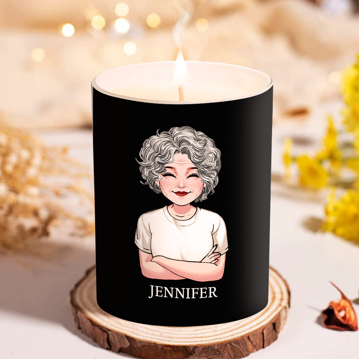 Smells Like It's Not My Problem Anymore - Personalized Retired Candle With Wooden Lid