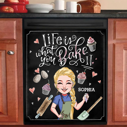 Life Is What You Bake It - Personalized Baking Dishwasher Cover