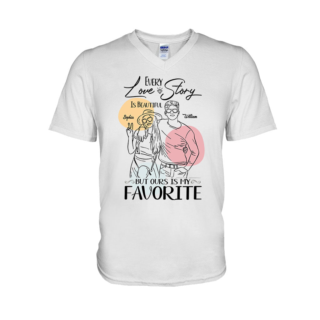Every Love Story Is Beautiful - Personalized Couple T-shirt And Hoodie