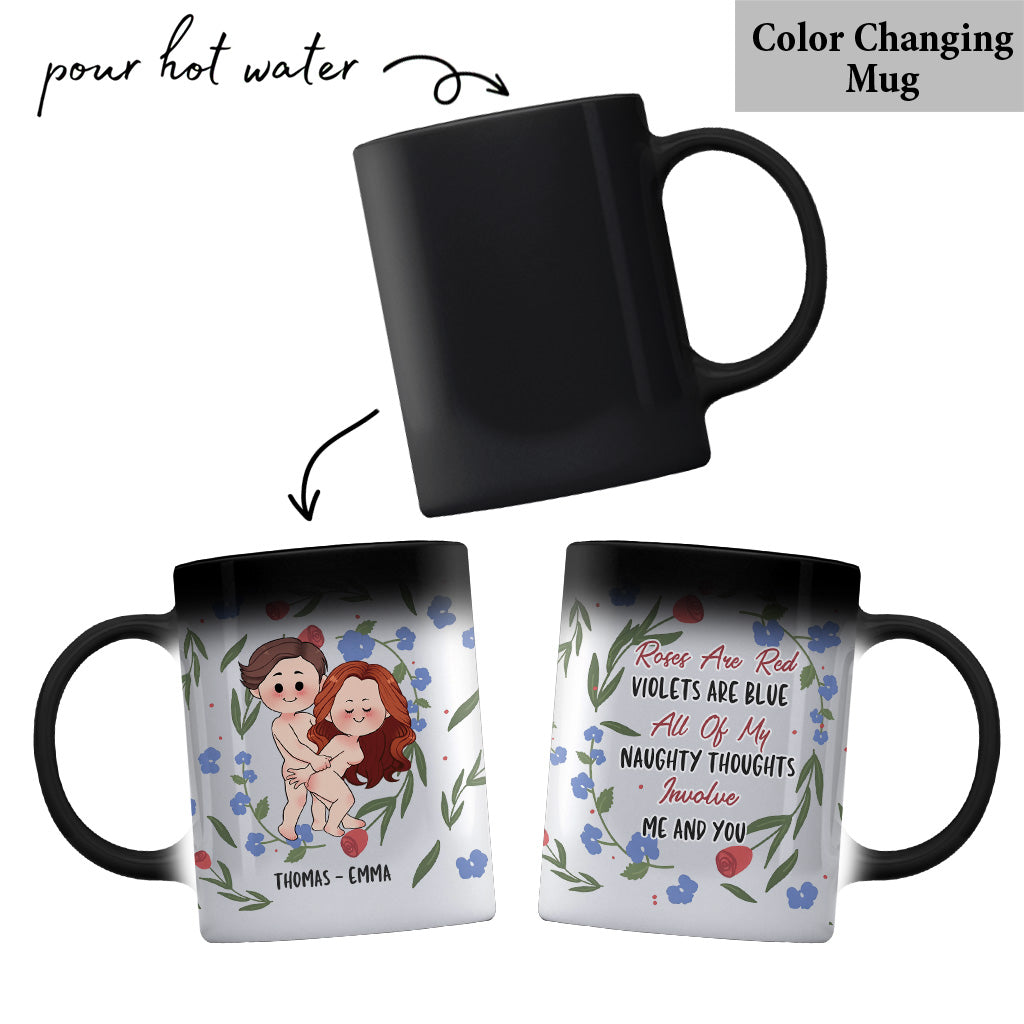 Roses Are Red Violets Are Blue - Personalized Couple Mug
