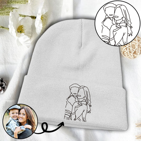 Custom Photo - Personalized Mother Embroidered Beanie