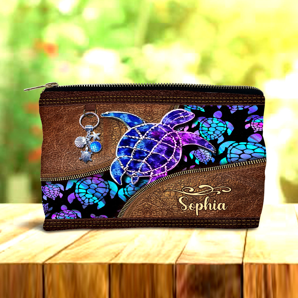 Salty Lil' Beach - Personalized Turtle Pouch