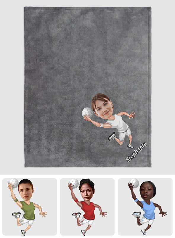 Love Sports - Personalized Volleyball Blanket
