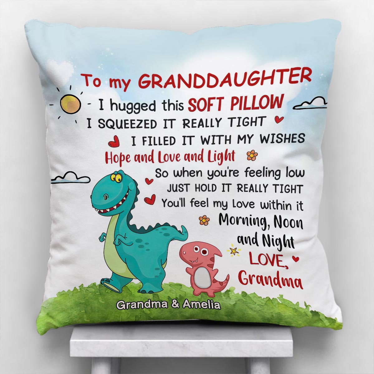 You'll Feel My Love - Personalized Mother's Day Grandma Throw Pillow