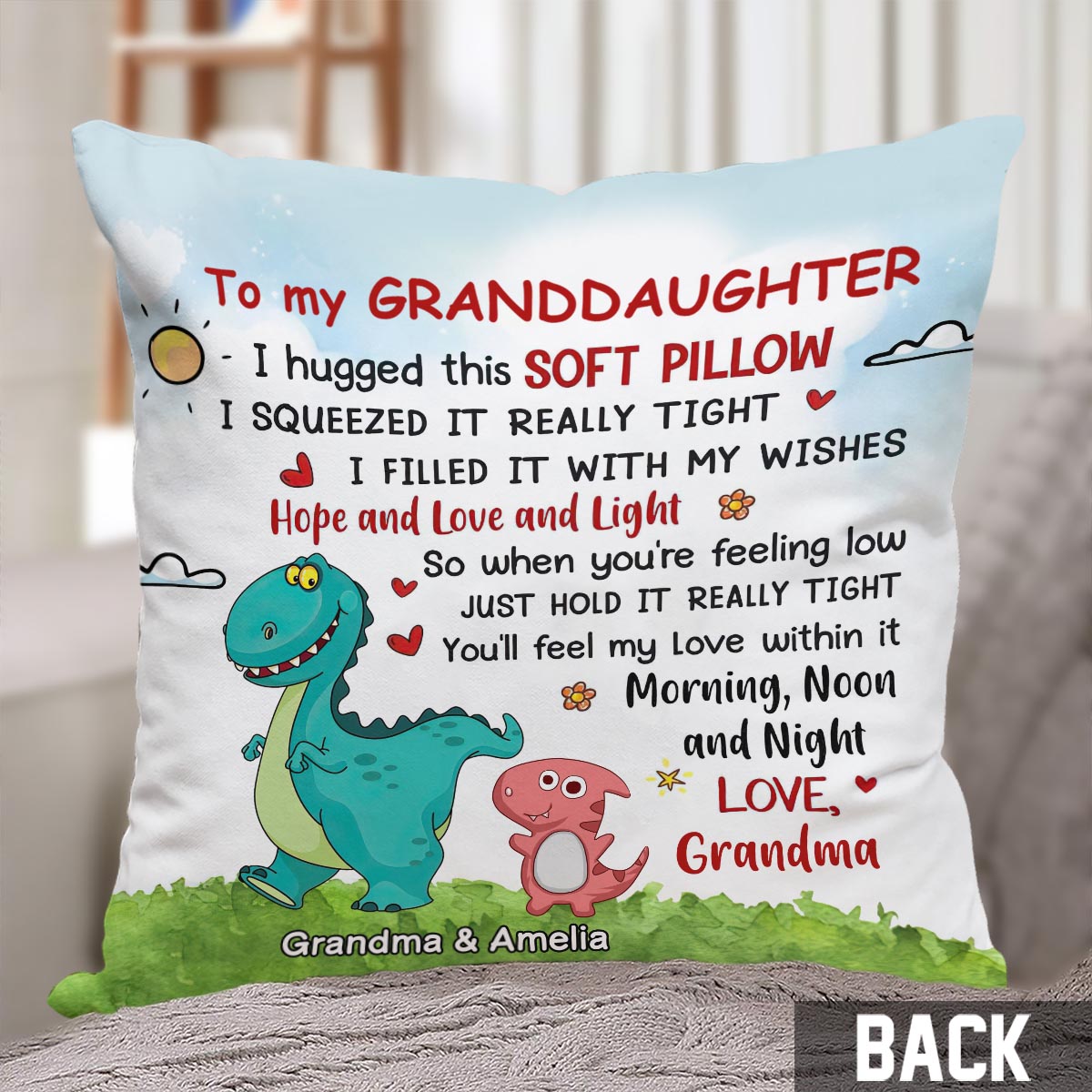 You'll Feel My Love - Personalized Mother's Day Grandma Throw Pillow
