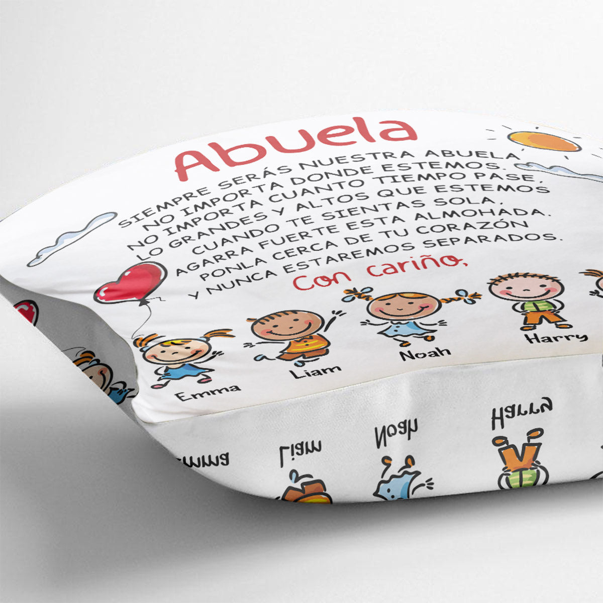 Grandma Spanish - Personalized Mother's Day Grandma Throw Pillow