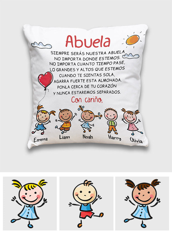 Grandma Spanish - Personalized Mother's Day Grandma Throw Pillow