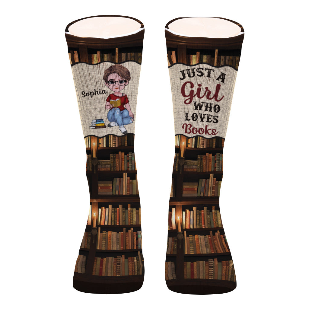Just A Girl - Personalized Book Socks