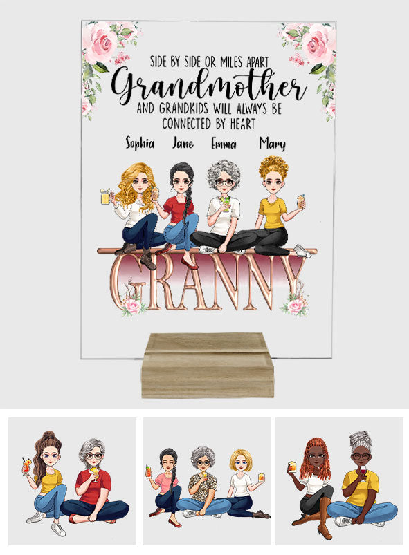 Grandmother And Grandkids - Personalized Mother's Day Grandma Transparent Acrylic Plaque
