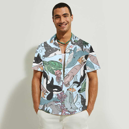 Sealife Orca Whale - Sea Lover Hawaiian Shirt
