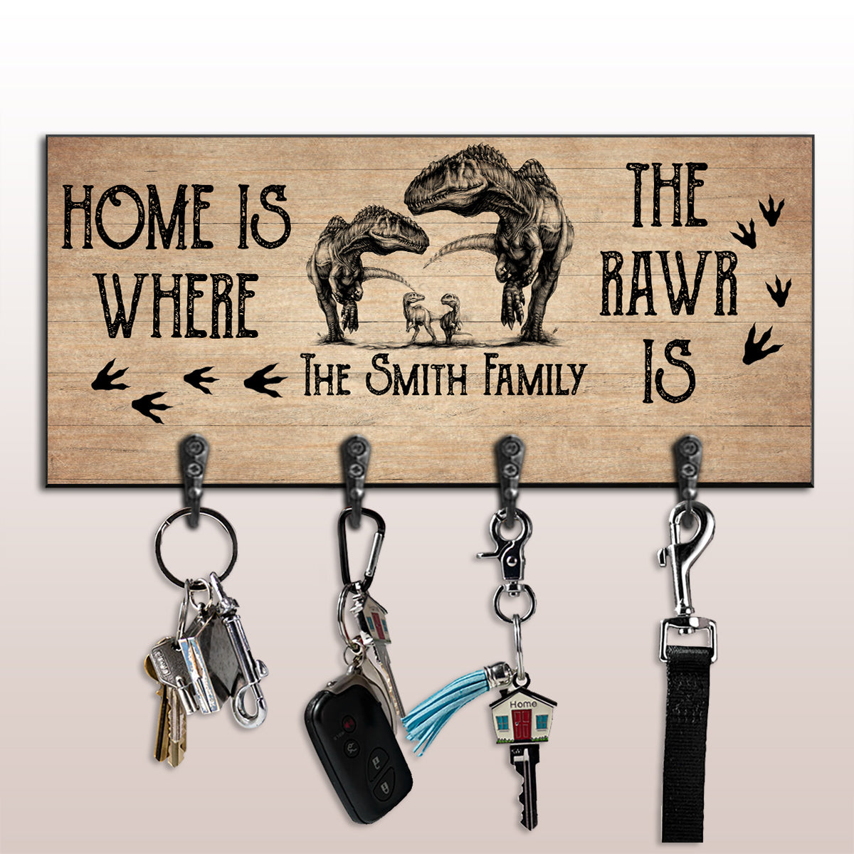 Home Is Where The Rawr Is Dinosaur Key Rack