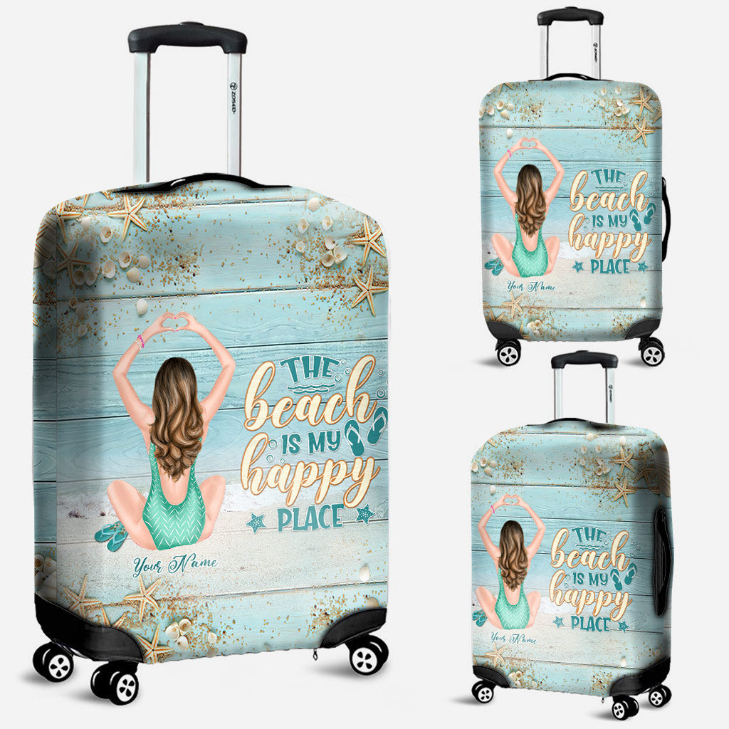 Just A Girl Who Loves Beaches - Personalized Sea Lover Luggage Cover