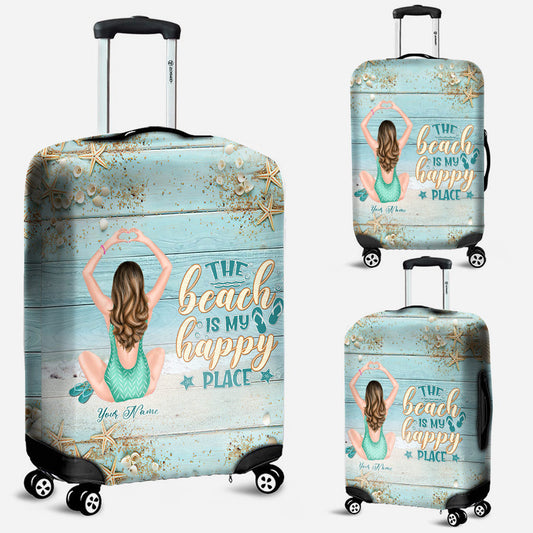 Just A Girl Who Loves Beaches - Personalized Sea Lover Luggage Cover