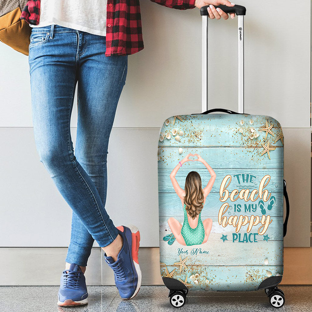 Just A Girl Who Loves Beaches - Personalized Sea Lover Luggage Cover
