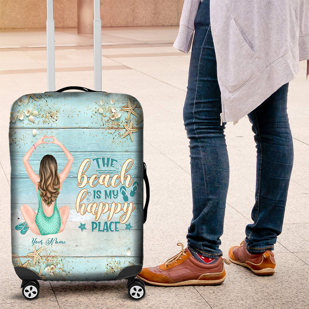 Just A Girl Who Loves Beaches - Personalized Sea Lover Luggage Cover