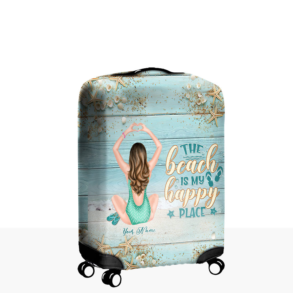 Just A Girl Who Loves Beaches - Personalized Sea Lover Luggage Cover