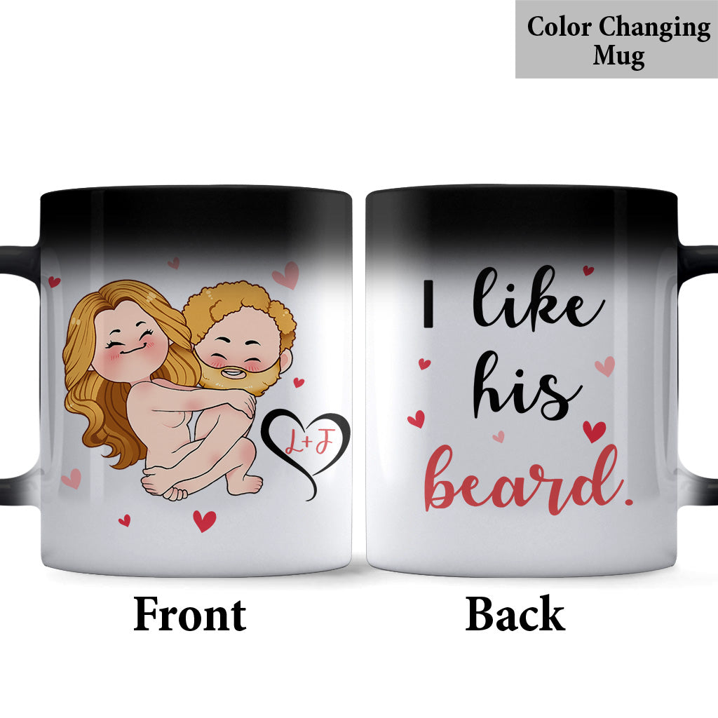 I Like His Beard I Like Her Butt - Personalized Couple Mug