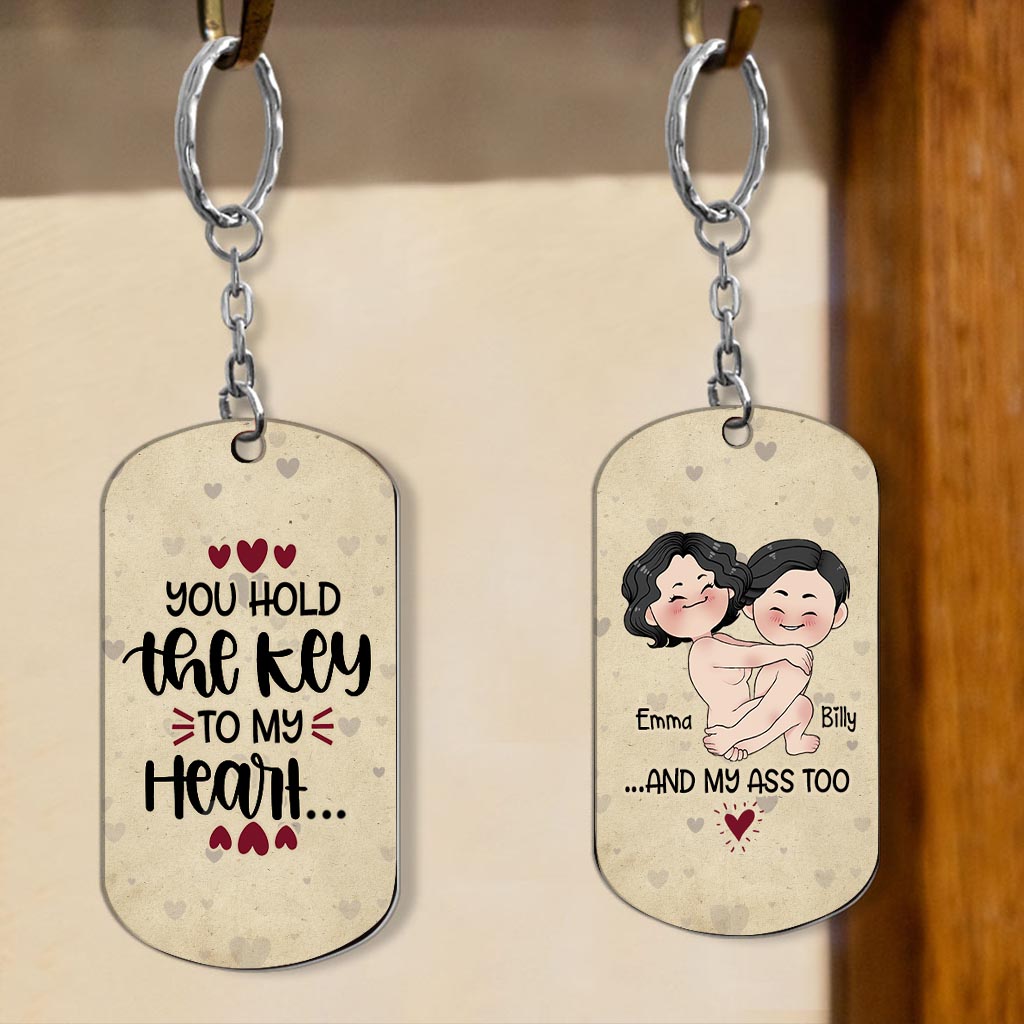 You Have The Key To My Heart - Personalized Couple Stainless Steel Keychain