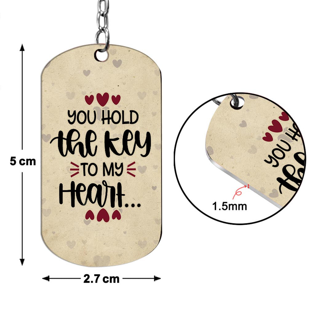 You Have The Key To My Heart - Personalized Couple Stainless Steel Keychain