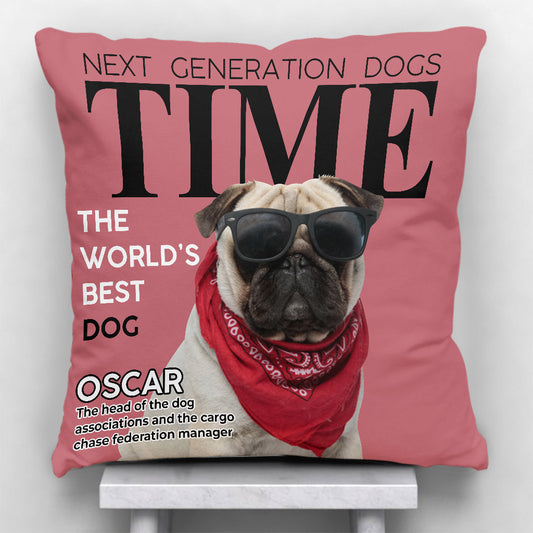 Le meilleur chien du monde - Coussin décoratif personnalisé pour chien