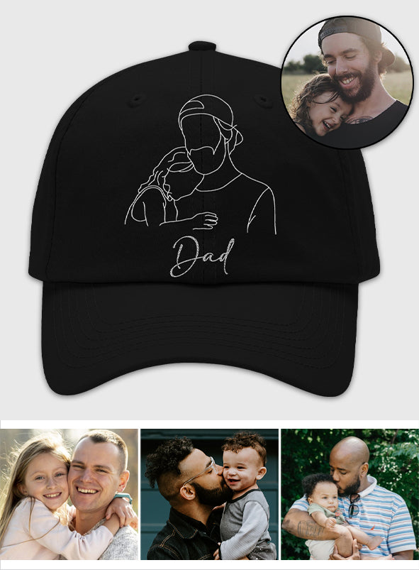 Custom Photo - Personalized Father Embroidered Classic Cap