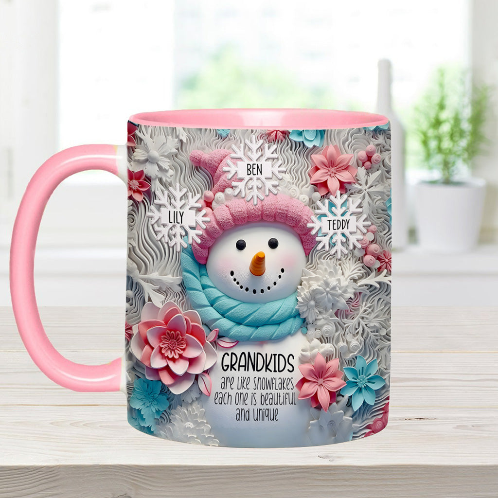 Les petits-enfants sont comme des flocons de neige - Cadeau pour grand-mère - Mug personnalisé