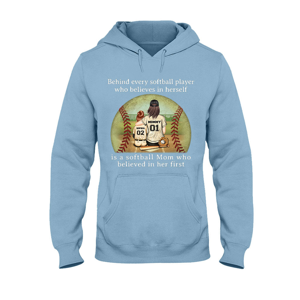Softball Mom Believe - Personalized Softball T-shirt & Hoodie