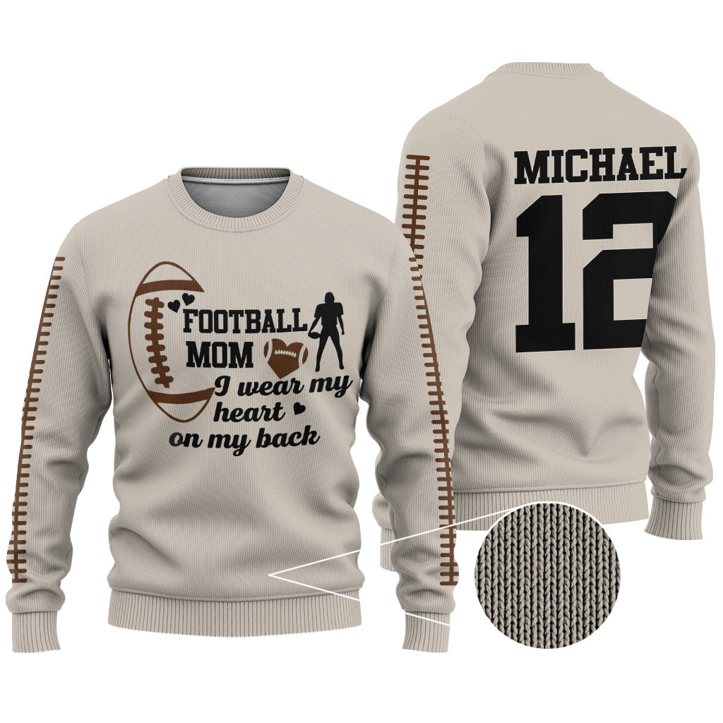 Football Mom - Personalized Football Ugly Sweater
