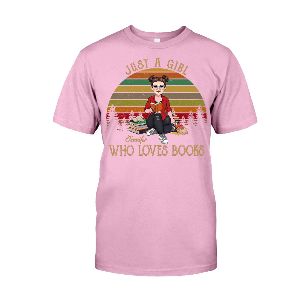 Just A Girl Who Loves Book - Personalized Book T-shirt & Hoodie