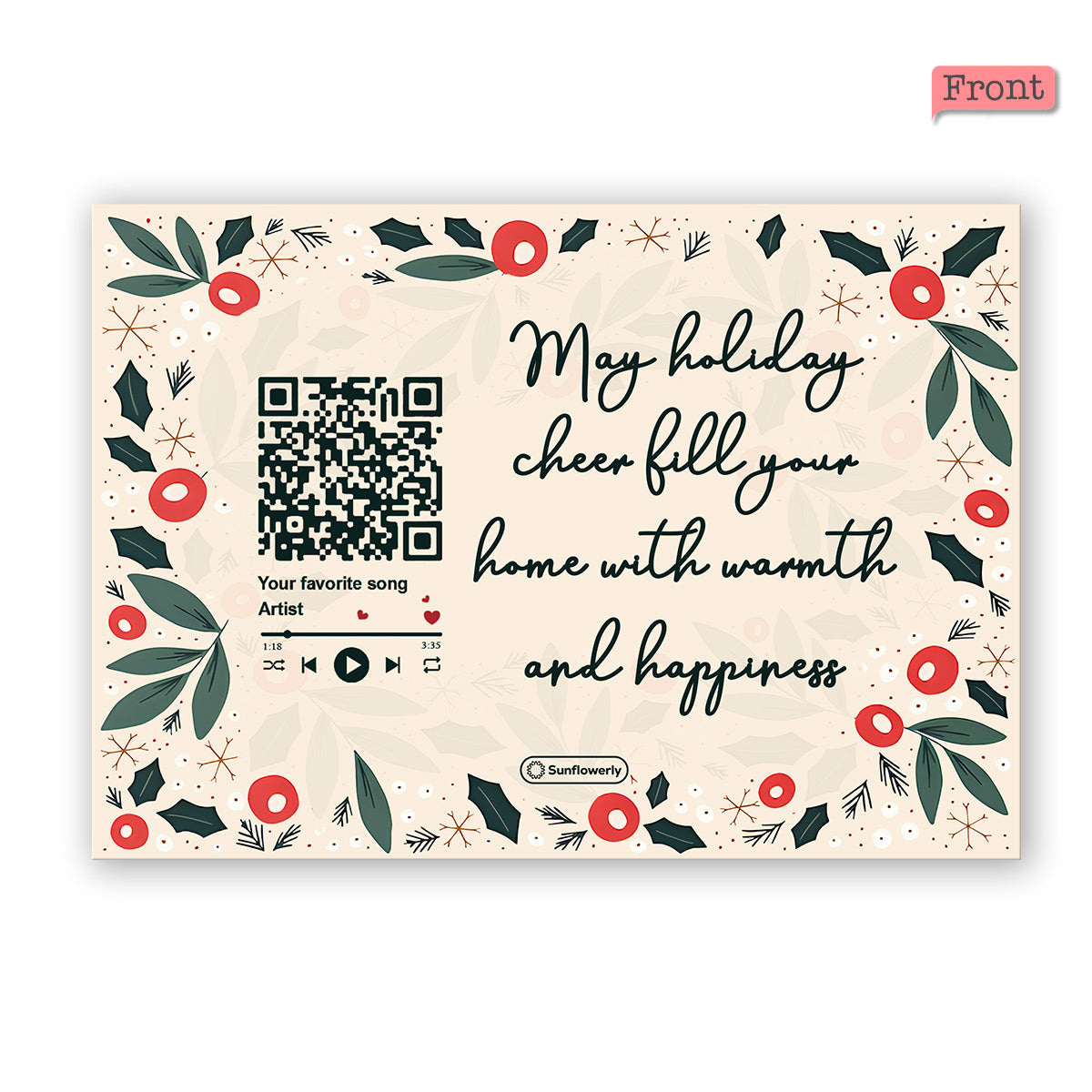 Merry Christmas - Personalized Family Greeting Card