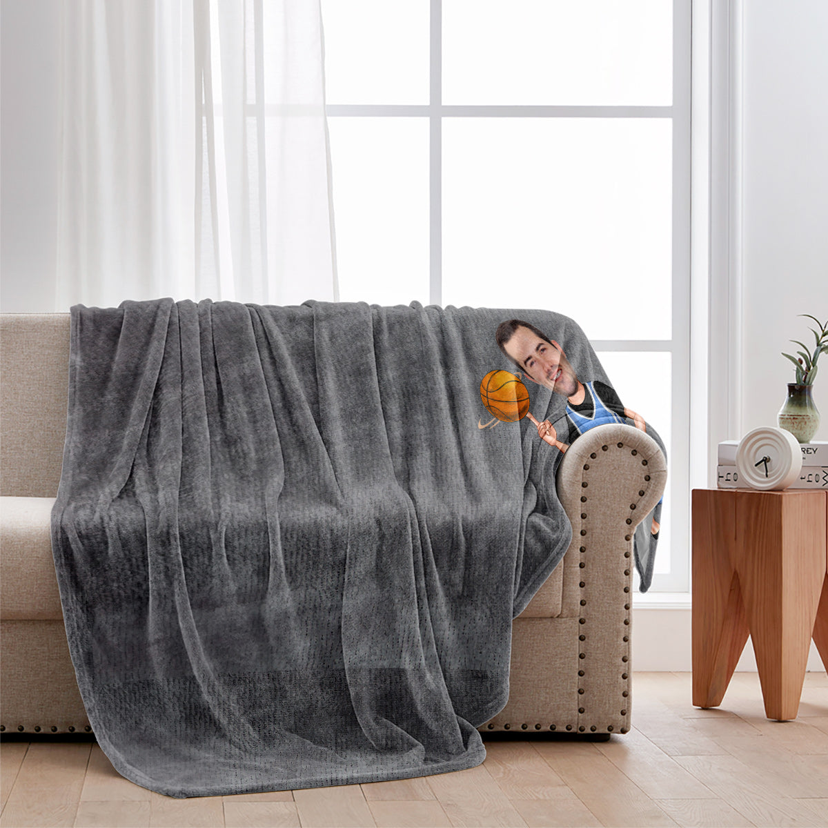 Love Sports - Personalized Basketball Blanket