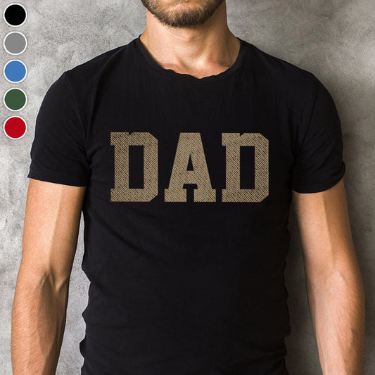 Custom Name - Personalized Father Embroidered T-shirt
