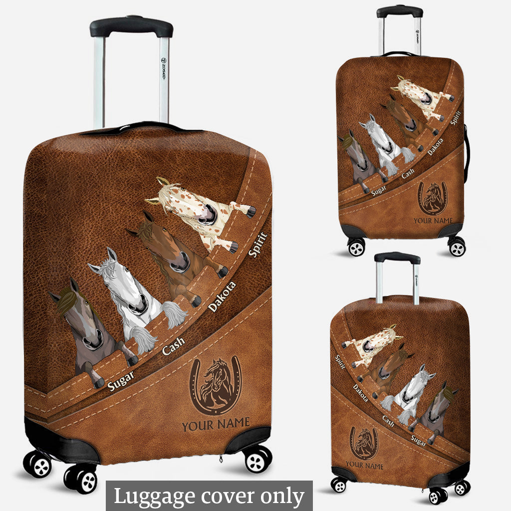 Love Horse - Personalized Horse Luggage Cover