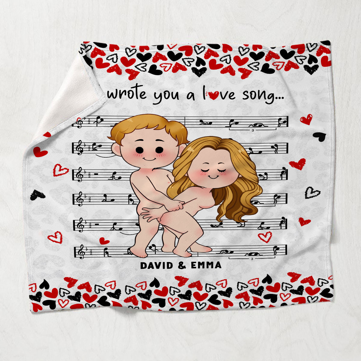 If I Wrote You A Love Song - Personalized Couple Blanket