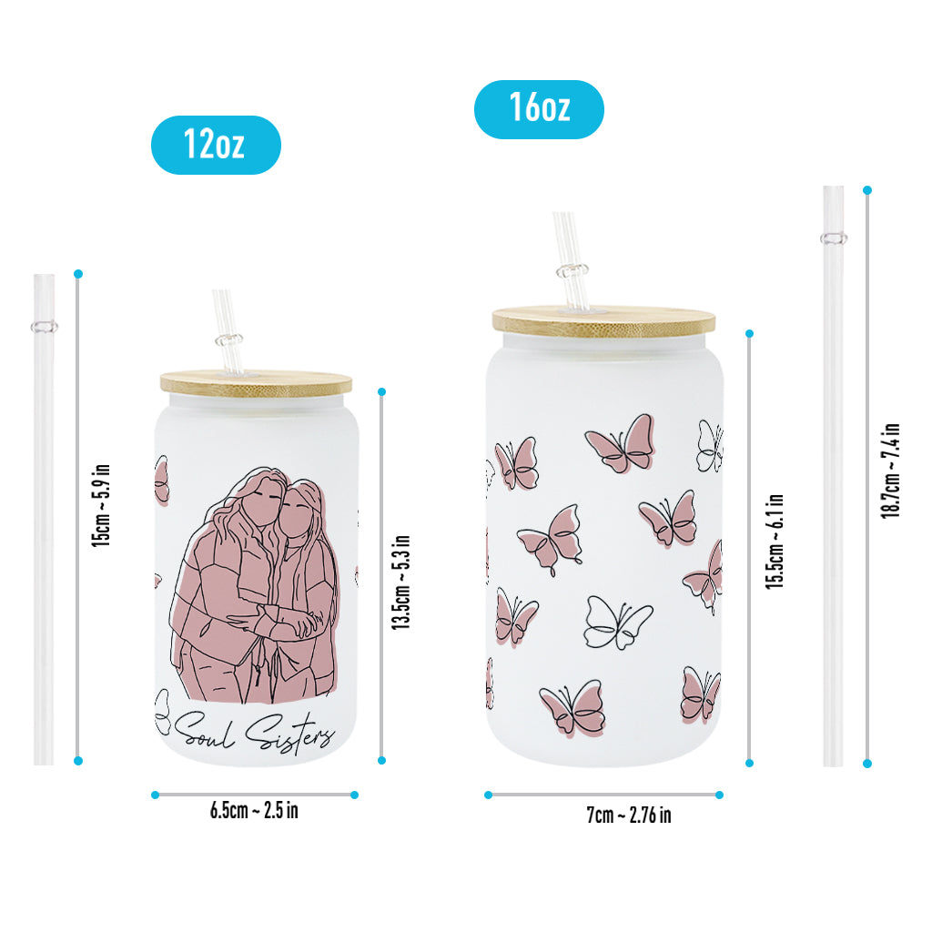 Soul Sister - Personalized Bestie Can Glass