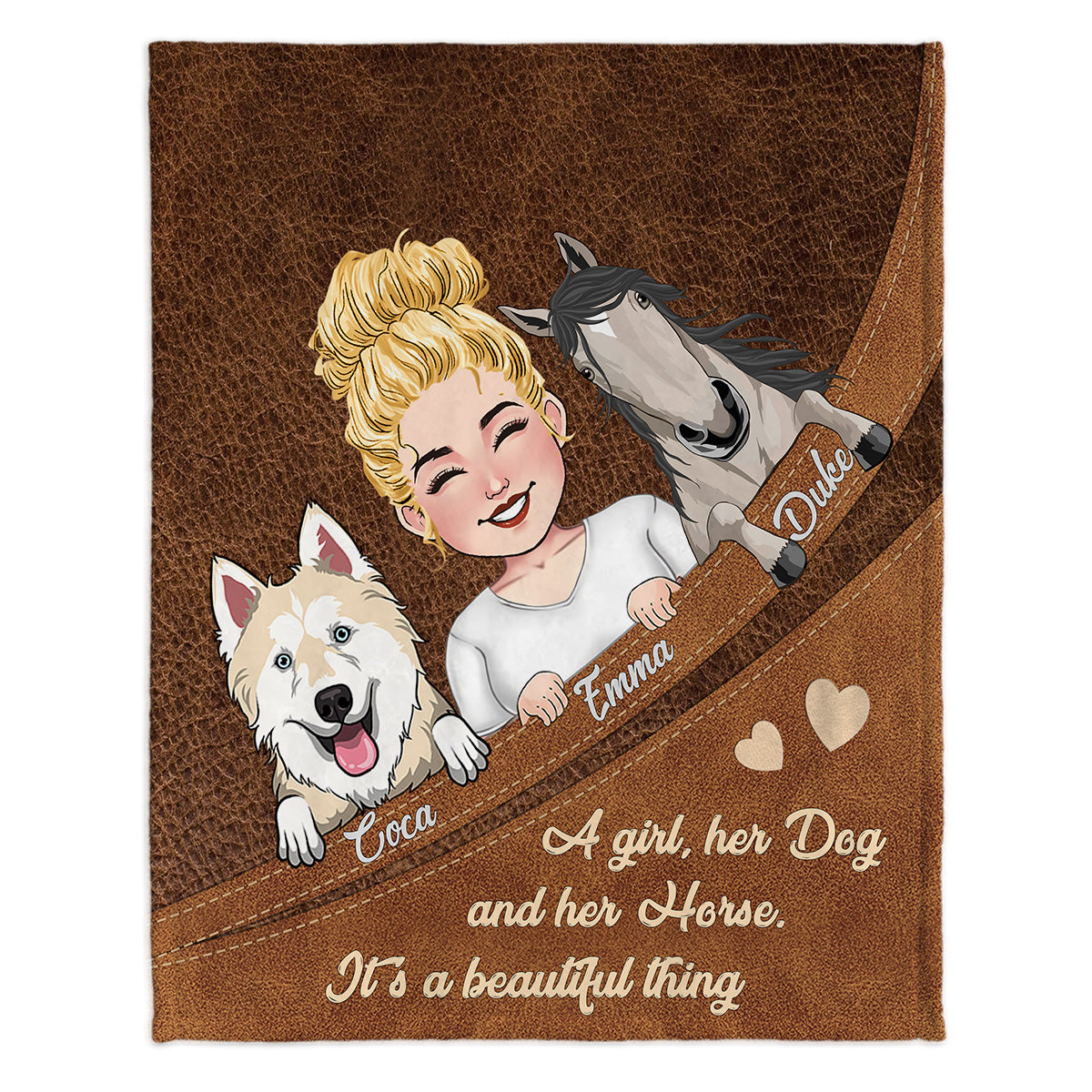 What A Beautiful Thing - Horse gift for dog lover, cat lover - Personalized Blanket