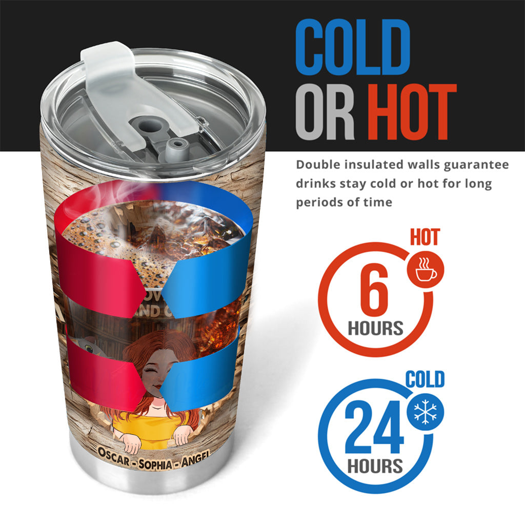 Love Books And Cats - Personalized Book Tumbler