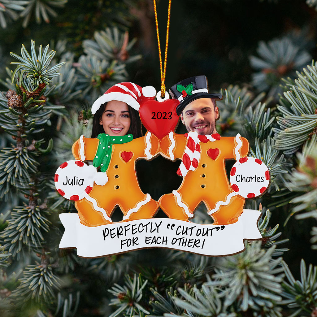 Perfectly Cut Out For Each Other - Personalized Couple Ornament