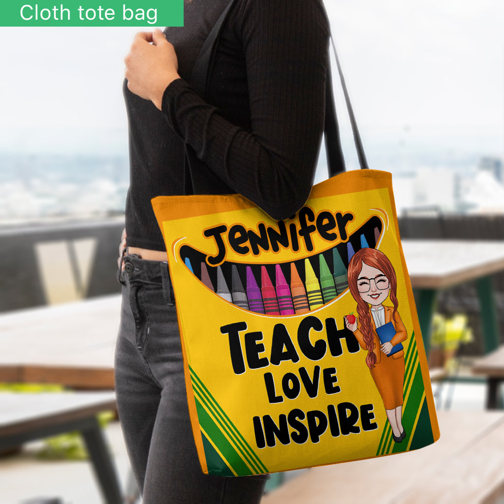 Teach Love Inspire - Personalized Teacher Tote Bag