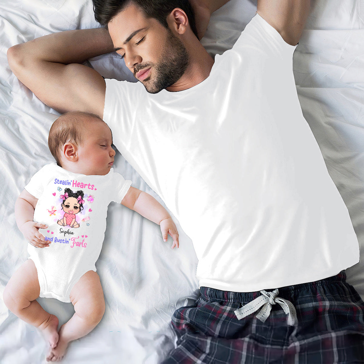 Stealing Hearts - Personalized Newborn Baby Onesie