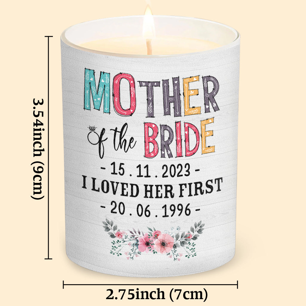 Mother Of The Bride - Personalized Mother Candle With Wooden Lid