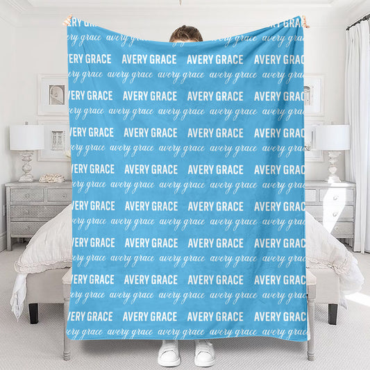 Couverture personnalisée pour petit-fils - Motif avec nom personnalisé